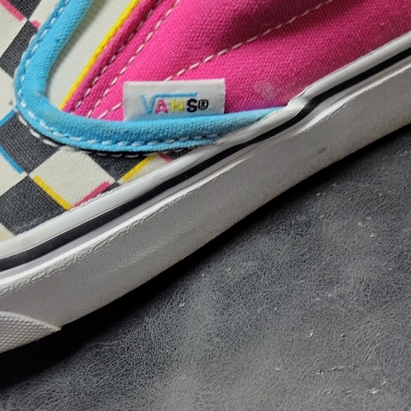 Vans Multicolor Checkerboard Slip-Ons Mens 8.5 womens 10 - Picture 7 of 9